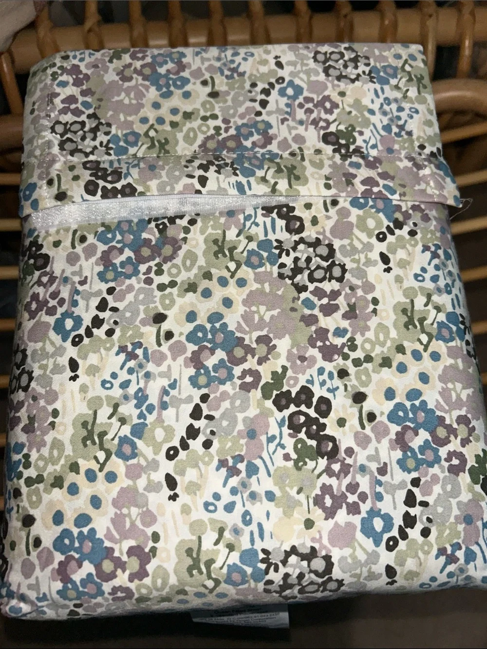 Threshold Performance RARE Queen 100% Cotton Purple Floral Sheet Set